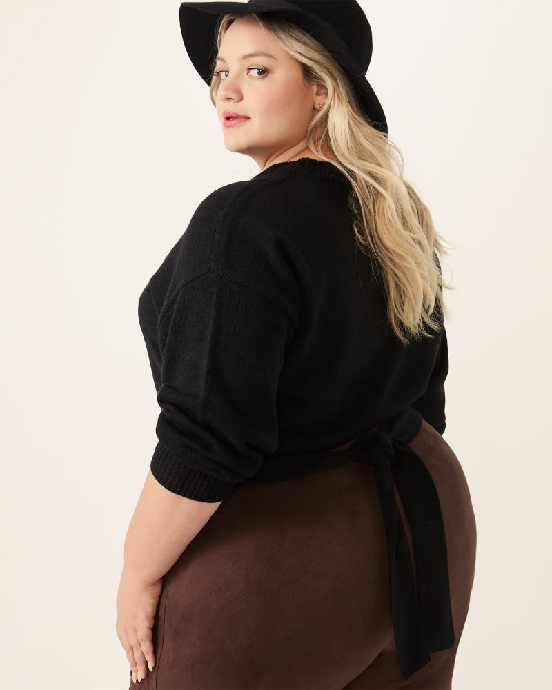 Side of plus size Christina Tie-Back Sweater by Ryan Wylde | Dia&Co | dia_product_style_image_id:175191